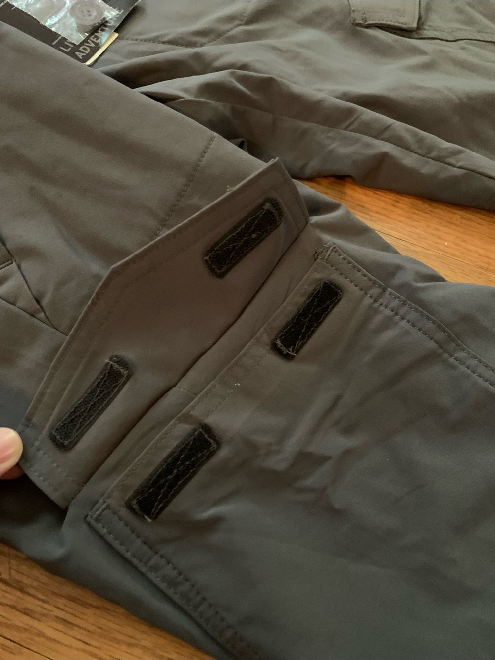 NWT Eddie Bauer Women's Charcoal Hiking Pants Pink Fleece Lining Women’s 4P - Picture 13 of 16